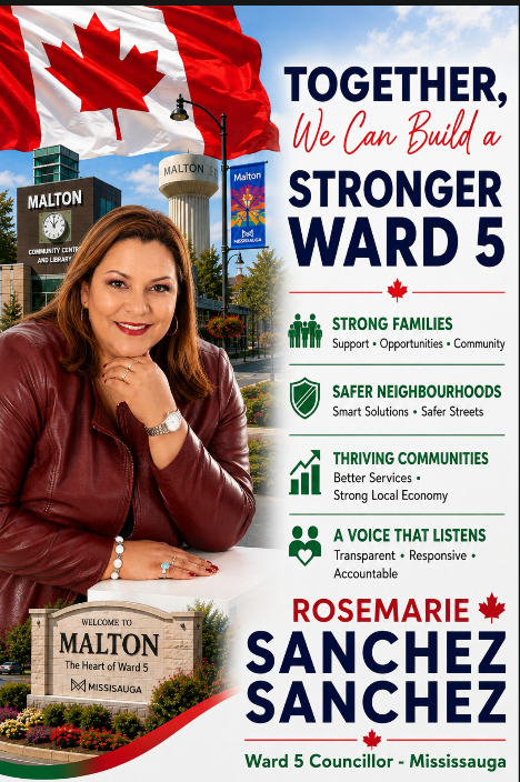 Campaign poster — Rosemarie Sanchez Sanchez for Ward 5 Councillor